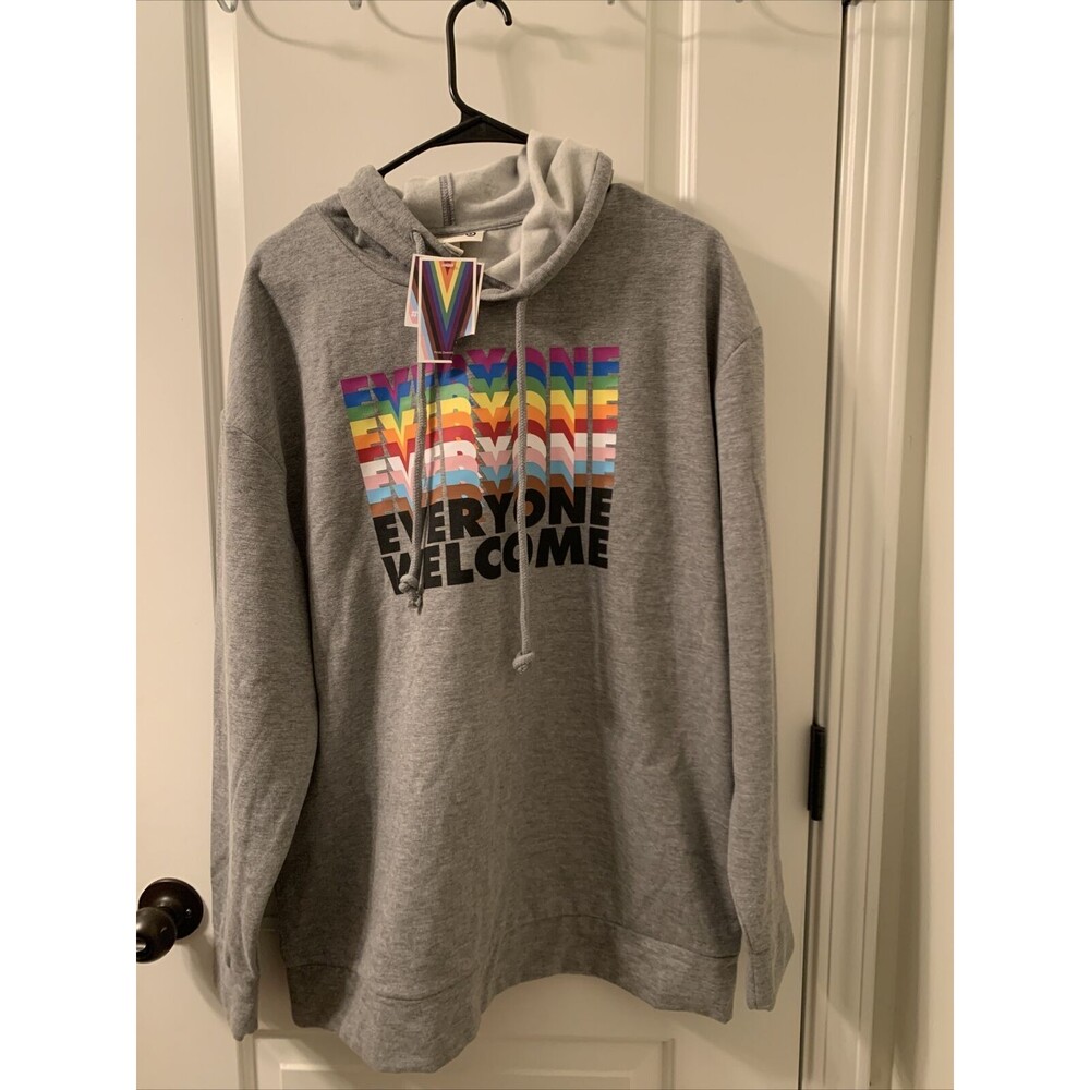 Take Pride Adult Unisex Sweat Hoodie Everyone Welcome LGBT Pick Your Size